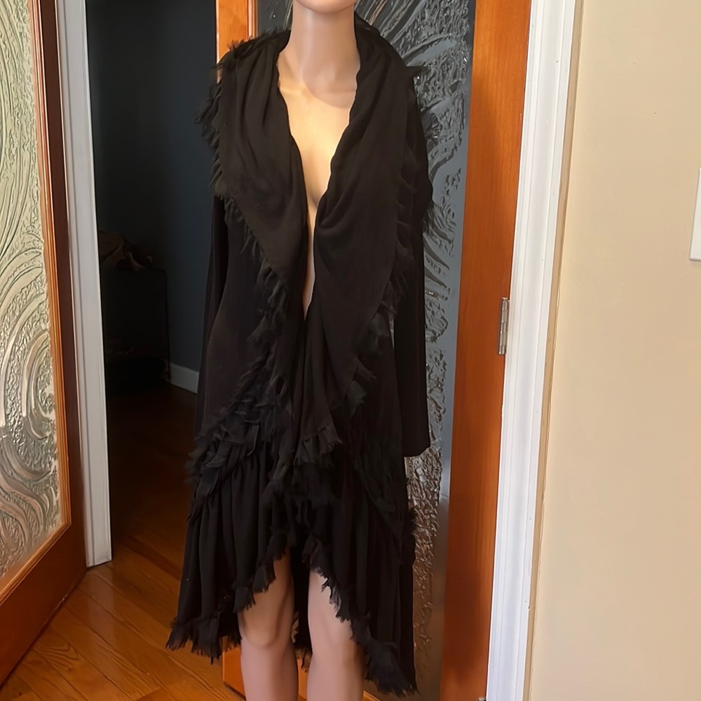 Black ruffle dress